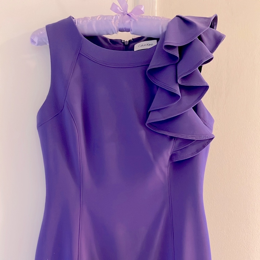 Purple Calvin Klein Dress 
Knee-length